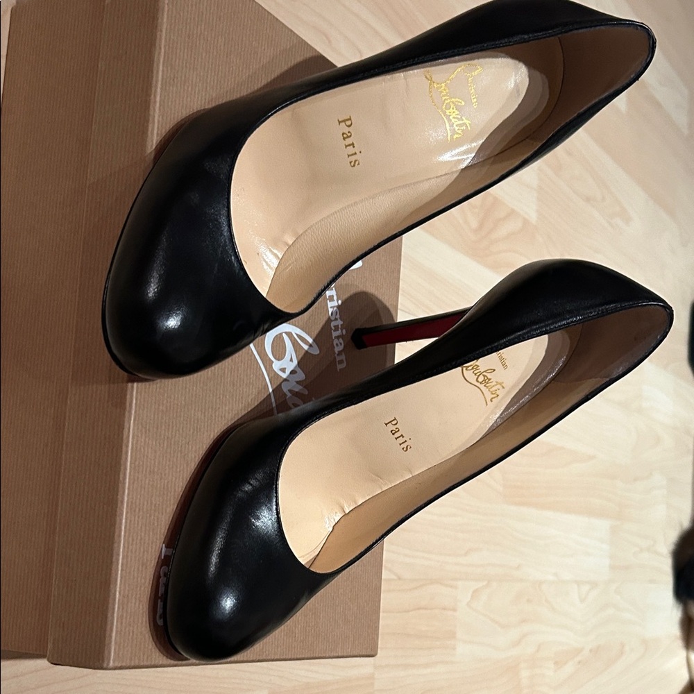 Christian Louboutin Black Leather Heels
